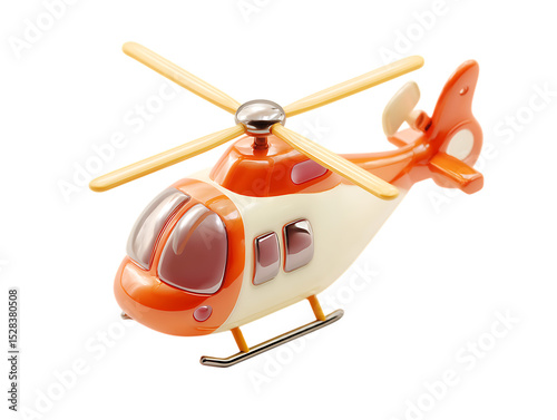 3D Helicopter realistic flying machine illustration