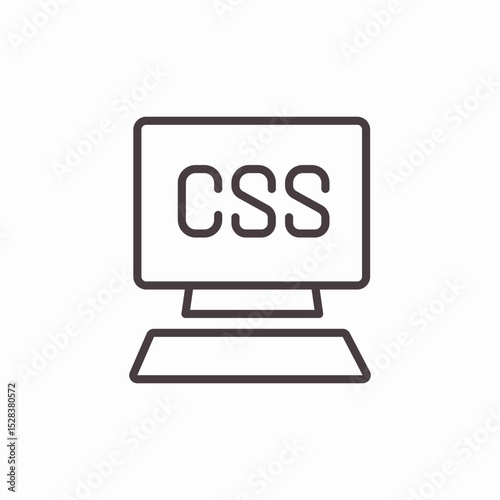 css programming web icon sign vector