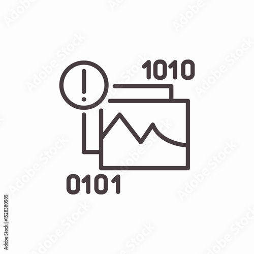 data analysis alert error icon sign vector