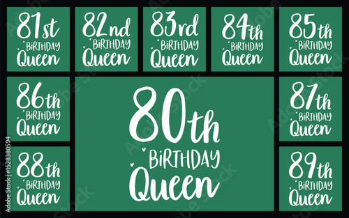  80th birthday queen t shirt design