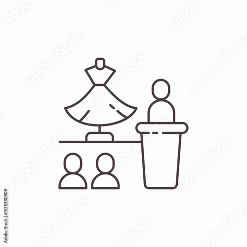 dress fashion show icon sign vector