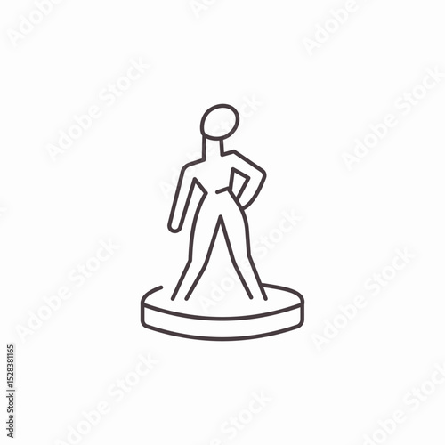figure on pedestal mannequin icon sign vector