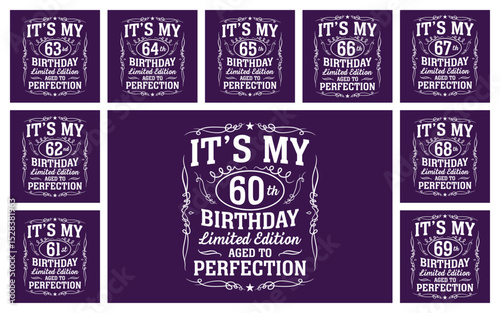 it's my 60th birthday t shirt design