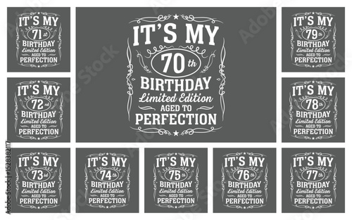 it's my 70th birthday t shirt design