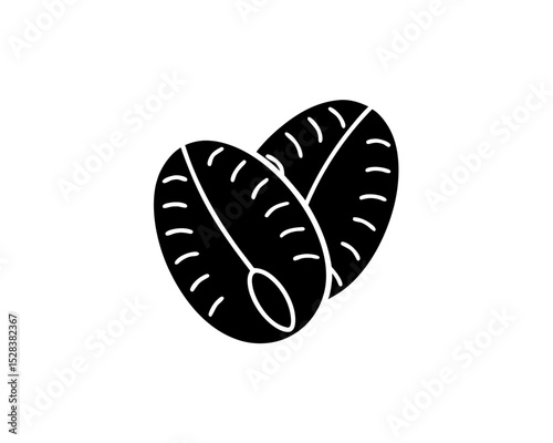 creative details Outline silhouette Coffee Bean icon vector