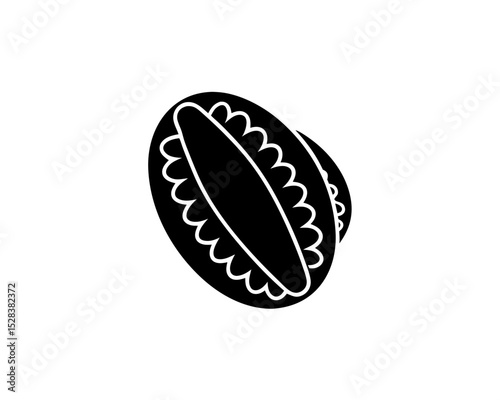 creative details Outline silhouette Coffee Bean icon vector