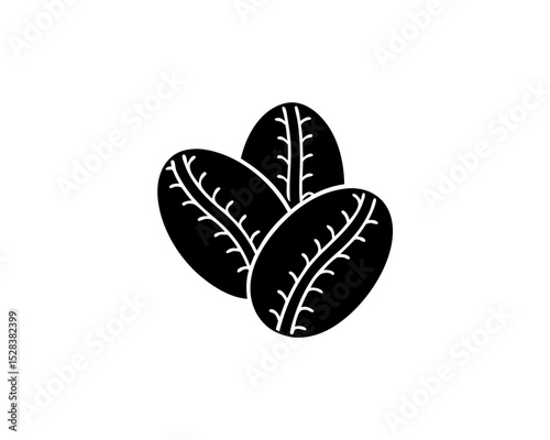 creative details Outline silhouette Coffee Bean icon vector