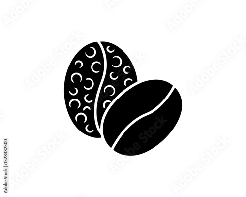 creative details Outline silhouette Coffee Bean icon vector