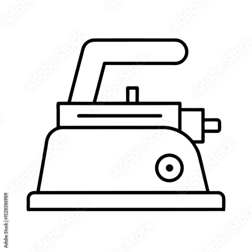 Industrial Metal Planer Side View Vector