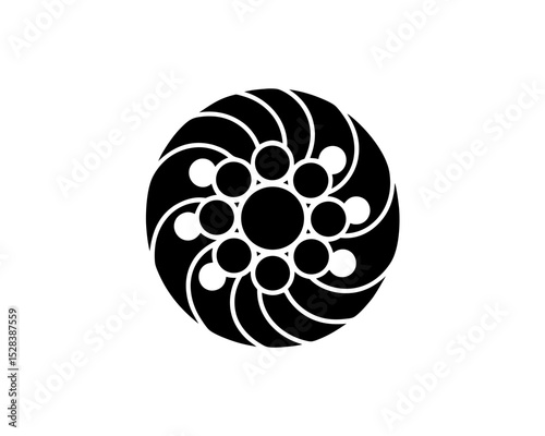 creative details Outline silhouette Circles in spiral abstract vector design element icon vector