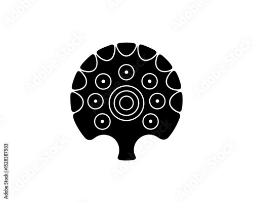 creative details Outline silhouette Circles in spiral abstract vector design element icon vector