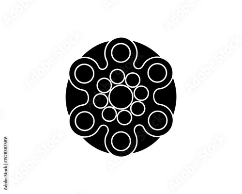 creative details Outline silhouette Circles in spiral abstract vector design element icon vector