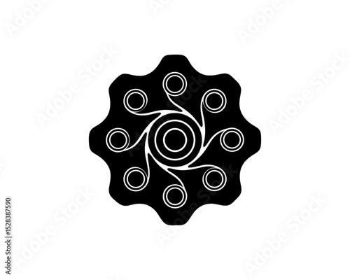 creative details Outline silhouette Circles in spiral abstract vector design element icon vector