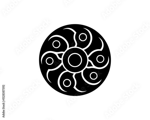 creative details Outline silhouette Circles in spiral abstract vector design element icon vector