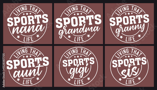 Living that sports grandma life t shirt design