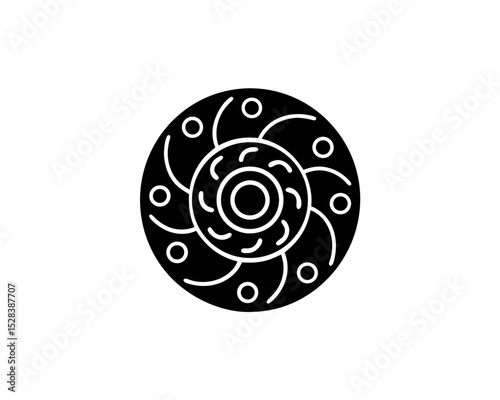 creative details Outline silhouette Circles in spiral abstract vector design element icon vector