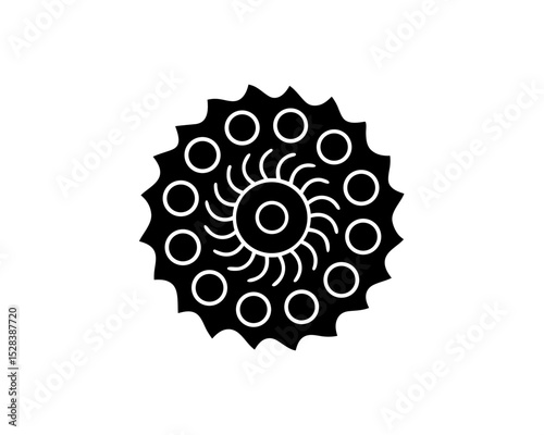 creative details Outline silhouette Circles in spiral abstract vector design element icon vector