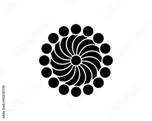 creative details Outline silhouette Circles in spiral abstract vector design element icon vector
