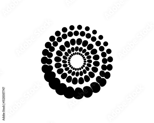 creative details Outline silhouette Circles in spiral abstract vector design element icon vector