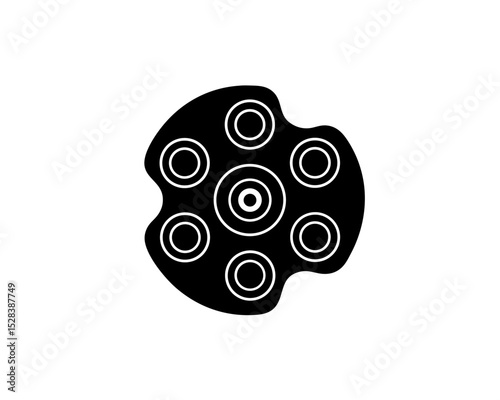 creative details Outline silhouette Circles in spiral abstract vector design element icon vector
