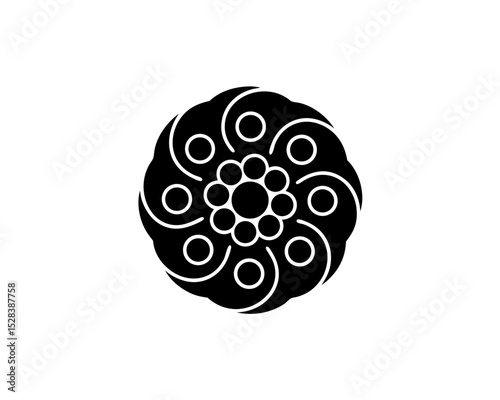 creative details Outline silhouette Circles in spiral abstract vector design element icon vector
