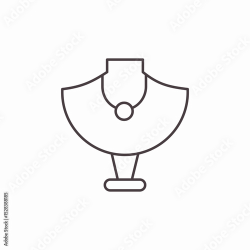 necklace display bust icon sign vector