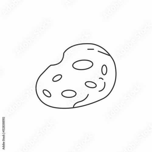 moon surface rock formation icon sign vector