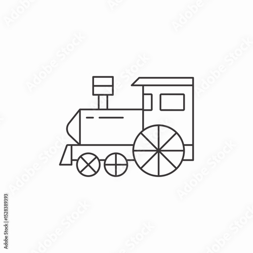 steam train wheels engine icon sign vector