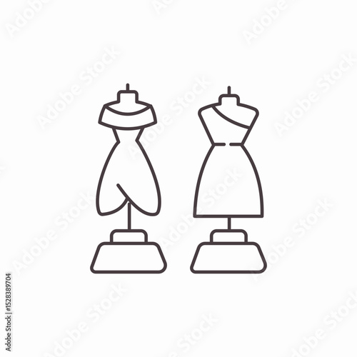 two tailor dummies icon sign vector