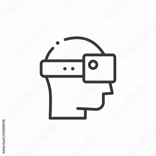 virtual reality headset icon sign vector