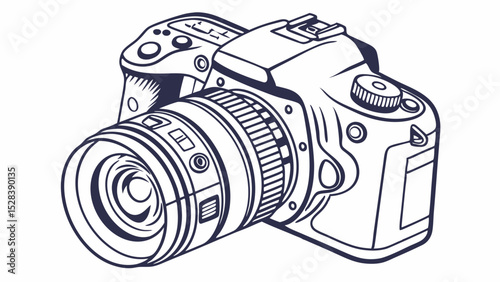 DSLR Camera Icon – Isolated Photography Vector

