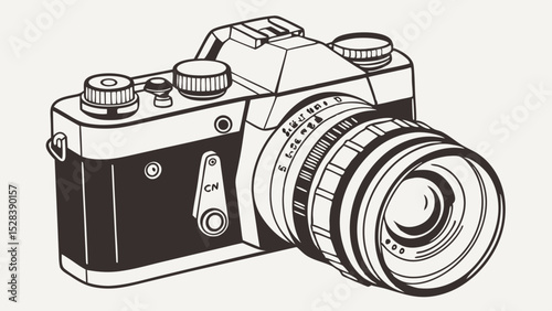 DSLR Camera Icon – Isolated Photography Vector


