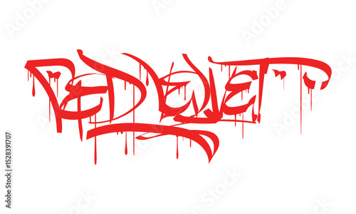 RED VELVET graffiti tag style design