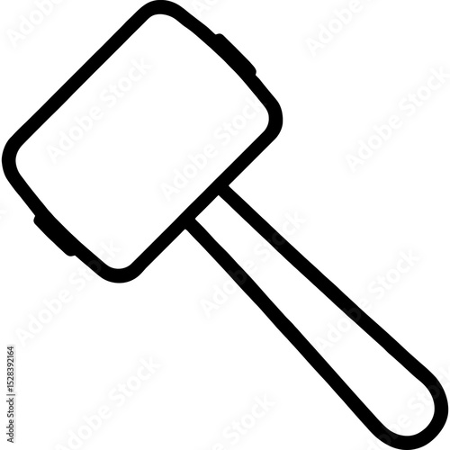 Modern soft-faced mallet illustration