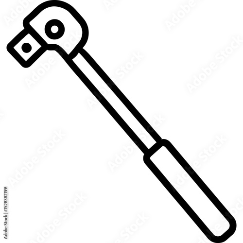 Mechanical tool icon with breaker bar