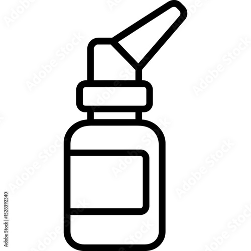 Bold line design of nasal spray bottle
