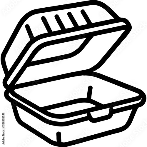 Clamshell packaging outline icon