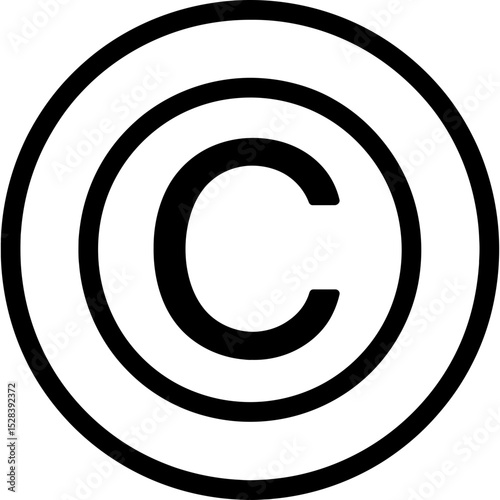 Copyright symbol vector outline
