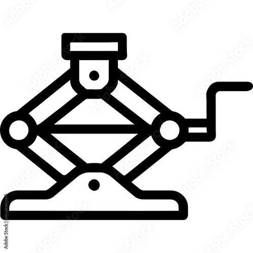 Clean design of a lifting jack vector icon
