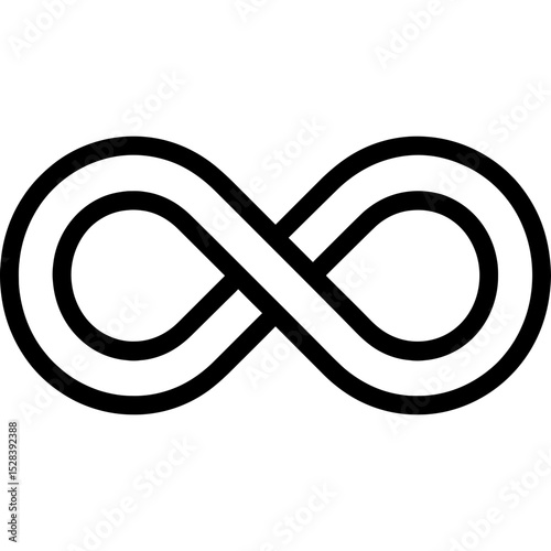 Figure-eight infinity sign in minimal style