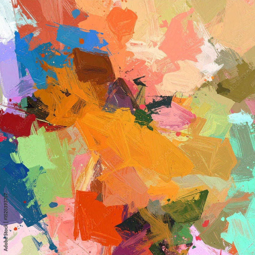 Fototapeta premium Abstract Art Background with Fluid Shapes and Harmonious Colors