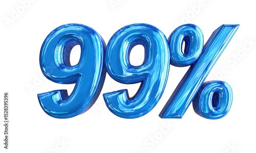 3D blue text 
