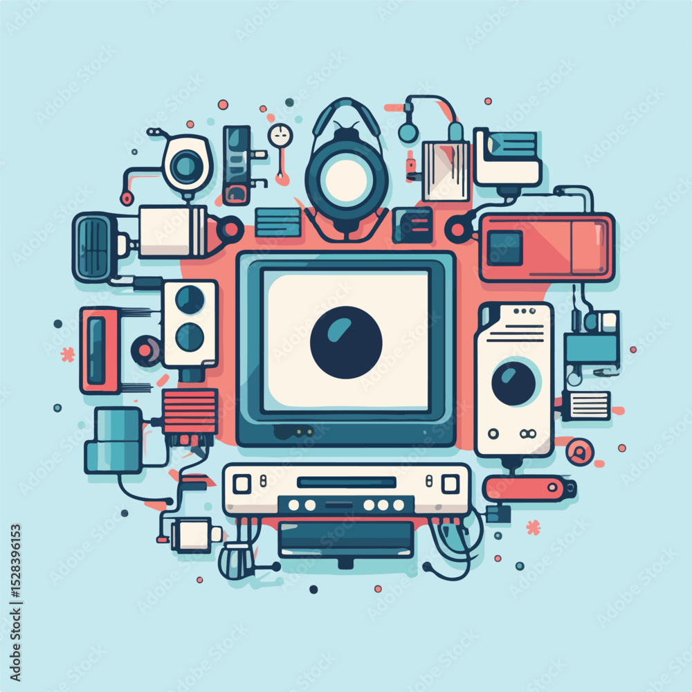 Obraz premium Modern Technology Device Icon Design in Vector Illustration for Graphic Design Projects