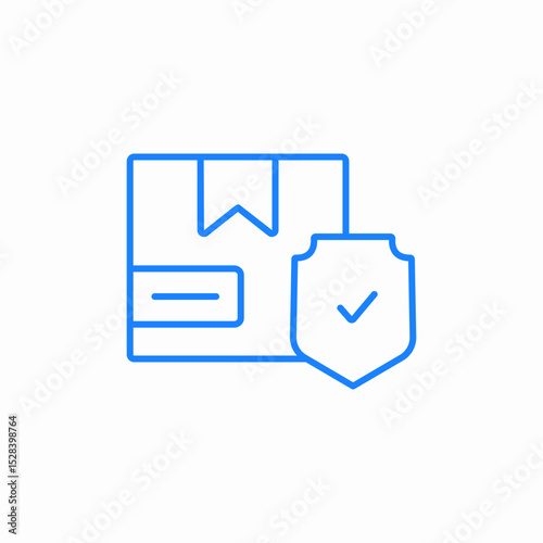 box shield protection icon sign vector