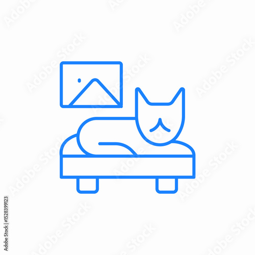 cat bed picture icon sign vector
