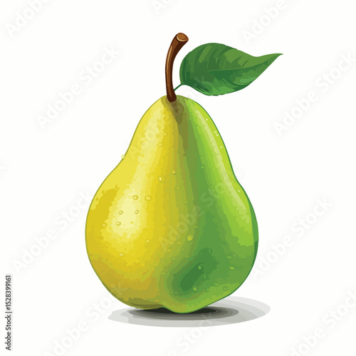 Premium Vector Illustration of Delicious Pear Fruit Isolated on White Background