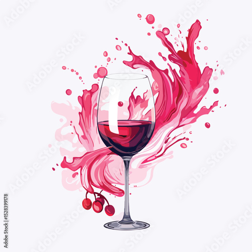 Elegant Wine Cup Vector Illustration for Fine Dining and Celebrations