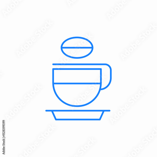 coffee bean cup icon sign vector