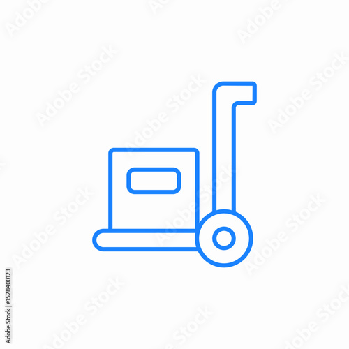 hand truck box icon sign vector