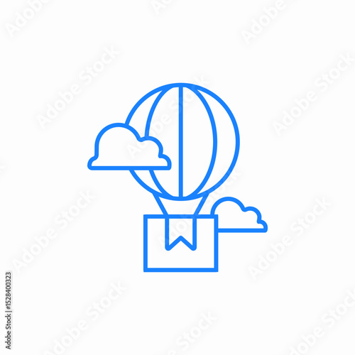 hot air delivery icon sign vector
